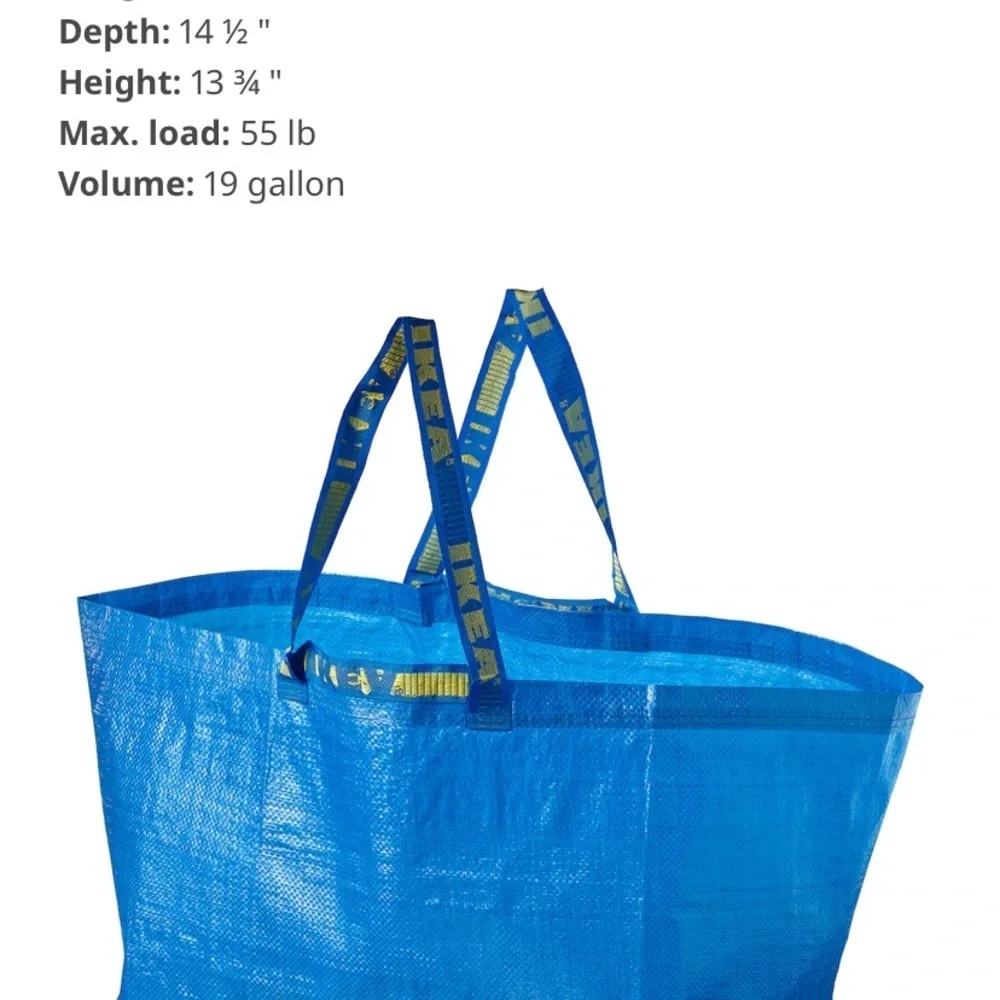3 IKEA Blue Shopping Bags 🛍️ for carrying gifts 🦾 super sturdy! New!
